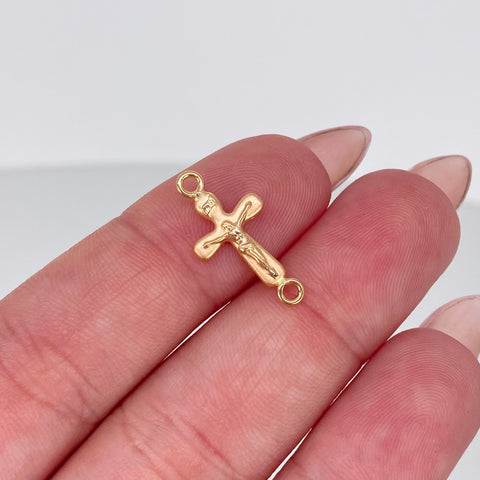 Herraje Cruz Cristo Oro amarillo 0,4 Gr / 2 Cm