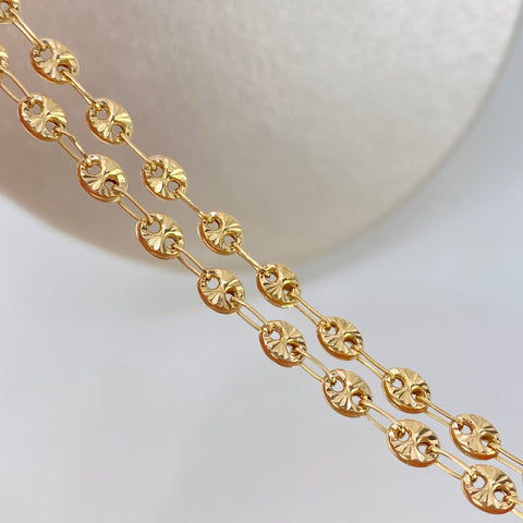 Cadena GC Diamantado Oro amarillo 18k 7,77 Gr / 4,2 mm / 45 Cm