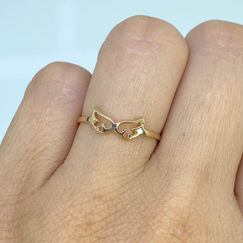 Anillo Alas Oro amarillo 18k / Talla 6 / 0,93 Gr *