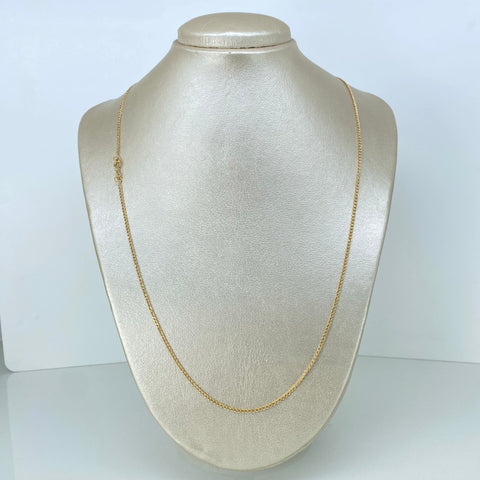 Cadena ● Cubana Oro amarillo 18k 2,75 Gr / 1,8 mm / 60 Cm