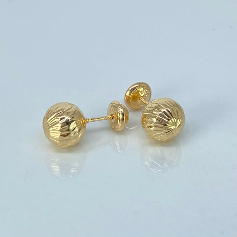 Topos Bolas Diamantadas Oro amarillo 1,1 Gr / 8 mm *