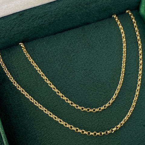 Cadena ● Aro Seguido Oro amarillo 18k 2,08 Gr / 1,3 mm / 40 Cm