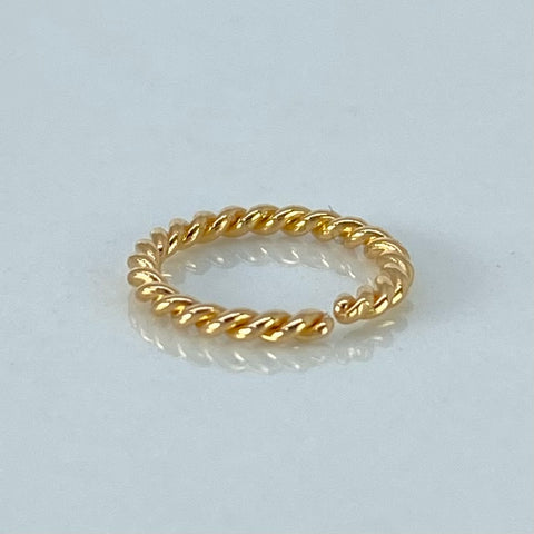 Piercing Aro Entorchado / Oro Amarillo 18k (Joya) / 0,32gr / 1cm / (Nariz) *