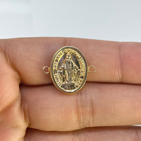 Herraje Virgen Milagrosa Oro amarillo 18k 1,25 Gr / 2 Cm  *