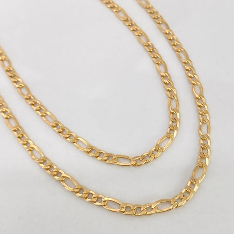 Cadena ● Tres Por Uno 3x1 Oro amarillo 18k 4,15 Gr / 2,8 mm / 50 Cm †
