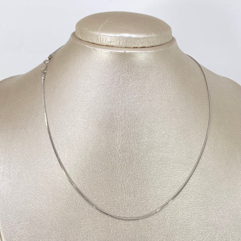 Cadena ● Franco Oro blanco 18k +2 / 2,4 Gr / 1,4 mm / 40 Cm *