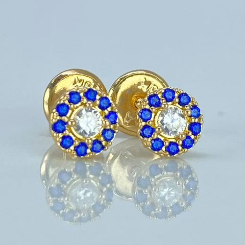 Topos Circulo Circones Blancos Celeste Oro amarillo 0,75 Gr / 5,5 mm †