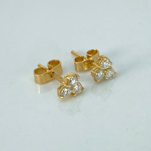 Topos Flor Diamantes 22PTS Oro amarillo 0,8 Gr / 4 mm †
