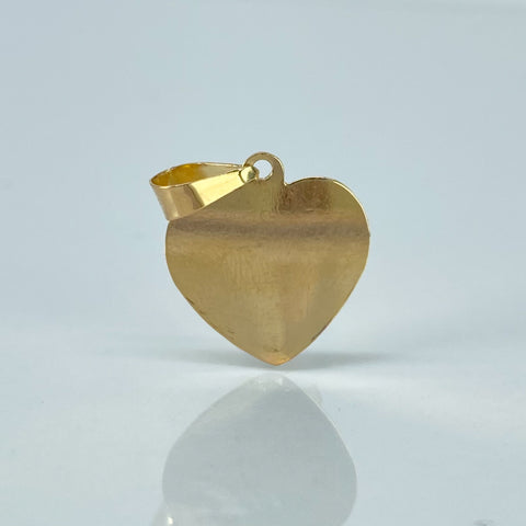 Dije Placa Corazon Oro amarillo 0,8 Gr / 2,3 Cm *