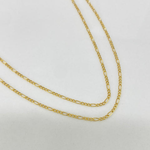 Cadena ● Tres Por Uno 3x1 Oro amarillo 18k 1,12 Gr / 1,2 mm / 50 Cm †