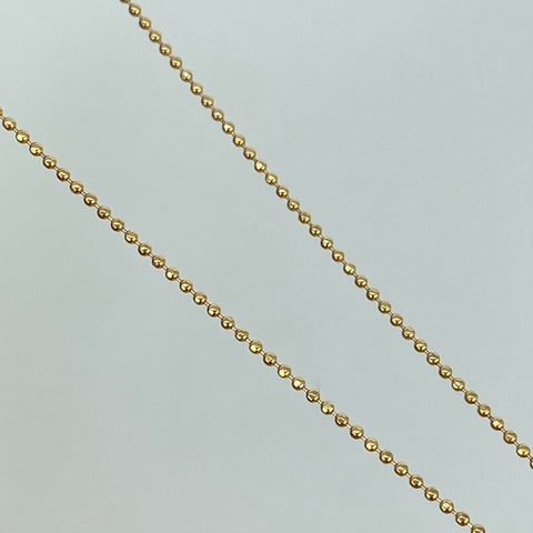 Cadena ● Mini Militar Oro amarillo 18k +3 / 2 Gr / 1 mm / 40 Cm *