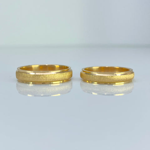 Anillo Argollas Centro Diamantado  POR FABRICACIÓN Oro amarillo 18k / Talla 7 / 10 Gr *