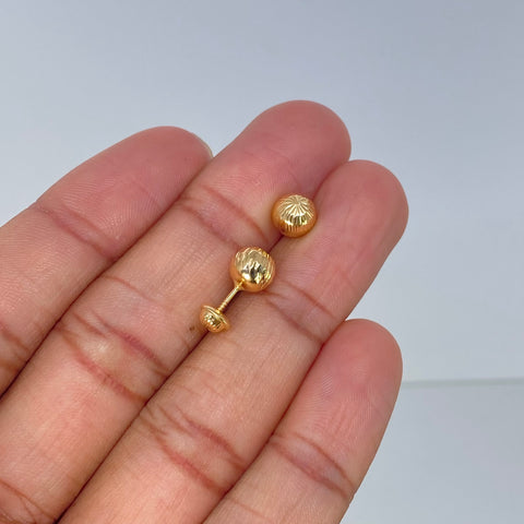 Topos Bolas Diamantadas Oro amarillo 0,91 Gr / 7 mm *