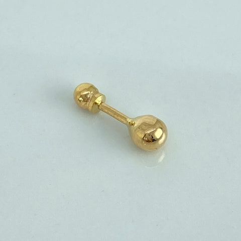 Piercing Bola / Oro amarillo 18k ( Joyas ) / 0,35 Gr / 4mm / (Oreja)
