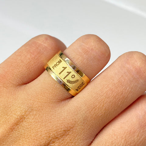 Anillo 11° Grado Oro amarillo 18k / Talla 9 / 2,49 Gr