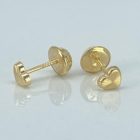 Topos Corazon Diamantado Oro amarillo 18k 0,45 Gr / 4,5 mm