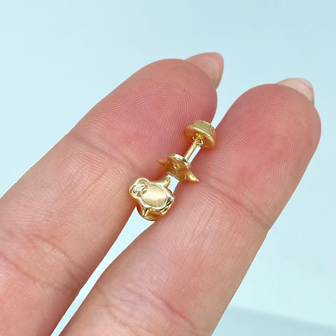 Topos Pingüino Oro amarillo 18k 0,63 Gr / 7 mm †