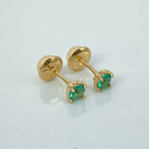 Topos Esmeraldas 28PTS Oro amarillo 18k 0,62 Gr / 3,5 mm