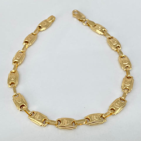 Pulso Rustico Eslabones Corona RX Oro amarillo 18k 5,01 Gr / 5,7 mm / 20,4 Cm