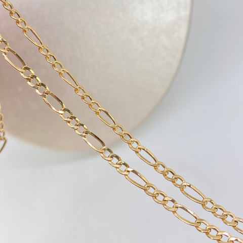 Cadena ● Tres Por Uno 3x1 Oro amarillo 18k 4,55 Gr / 3,3 mm / 60 Cm