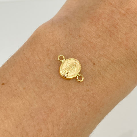 Herraje Virgen Guadalupe Oro amarillo 18k 0,46 Gr / 1,5 Cm  *