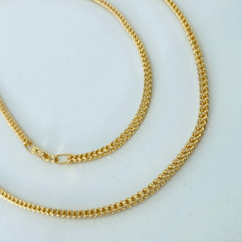 Cadena ● Franco Oro amarillo 18k +2 / 6,6 Gr / 2,1 mm / 60 Cm †