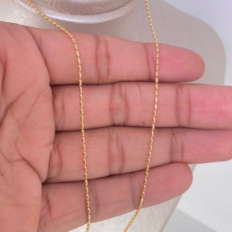 Cadena ● Barril Oro amarillo 18k +3 / 3,75 Gr / 1,1 mm / 50 Cm *