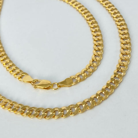 Cadena ● Cubana Oro amarillo 18k 14,35 Gr / 5,2 mm / 60 Cm †