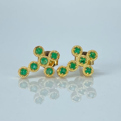 Topos Cruz Esmeraldas 20PTS Oro amarillo 2,1 Gr / 9,5 mm