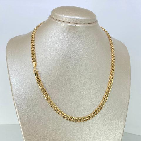 Cadena ● Cubana Oro amarillo 18k +1 / 5,49 Gr / 5,6 mm / 45 Cm †