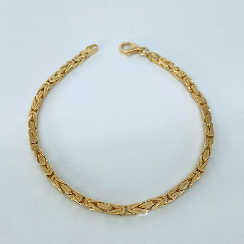 Pulso ● Punto Peruano Oro amarillo 18k +3 / 14,45 Gr / 3 mm / 20,3 Cm