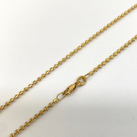 Cadena Italy Militar Diamantada Oro amarillo 18k +1 / 6,0 Gr / 1,5 mm / 50 Cm *