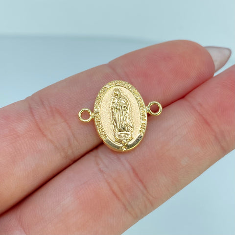 Herraje Virgen Guadalupe Oro amarillo 18k 0,75 Gr / 1,8 Cm  *