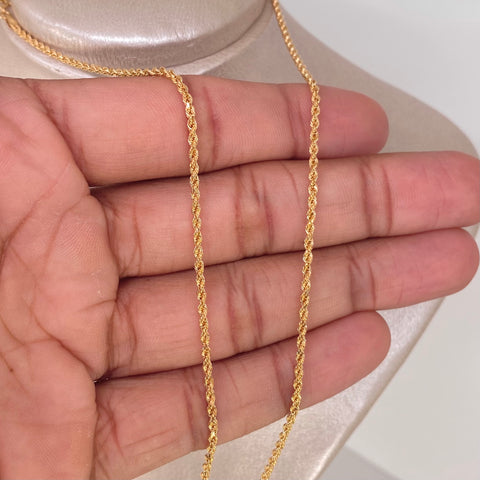 Cadena ● Lazo Oro amarillo 18k +1 / 2,36 Gr / 1,9 mm / 50 Cm