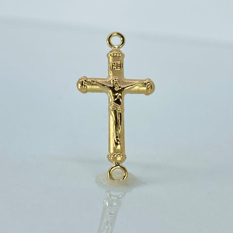 Herraje Cruz Cristo Oro amarillo 0,75 Gr / 2,7 Cm †