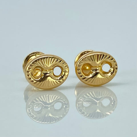 Topos GC Diamantado Oro amarillo 18k 0,72 Gr / 8 mm †