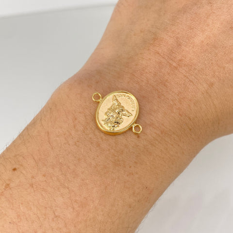 Herraje San Miguel Arcangel Oro amarillo 18k 1,1 Gr / 2 Cm  *