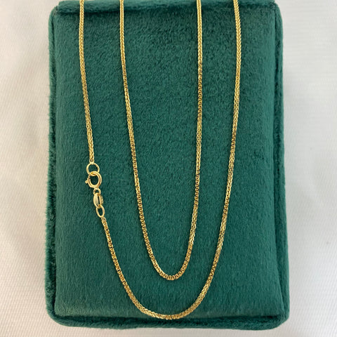 Cadena Italy Mini Franco Oro amarillo 18k 2,01 Gr / 1 mm / 45,5 Cm