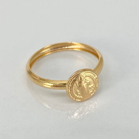 Anillo San Benito Oro amarillo 18k / Talla 7 / 1,05 Gr