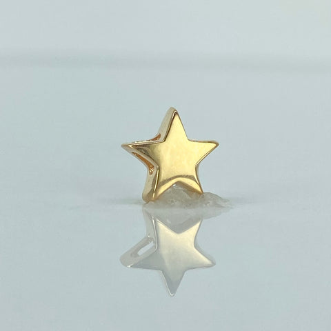 Herraje Estrella Oro amarillo 18k 0,67 Gr / 1 Cm  *