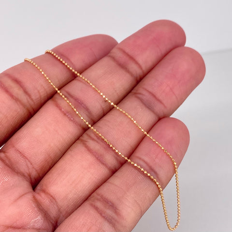 Tobillera ● Mini Militar Oro amarillo 18k +3 / 1,05 Gr / 0,6 mm / 25,5 Cm