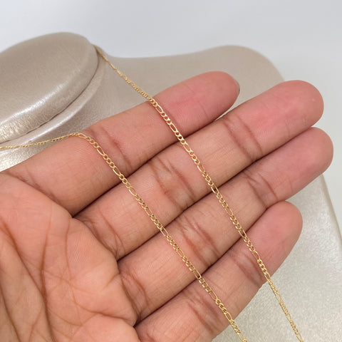 Cadena ● Tres Por Uno 3x1 Oro amarillo 18k +1 / 1,45 Gr / 1,8 mm / 45 Cm *