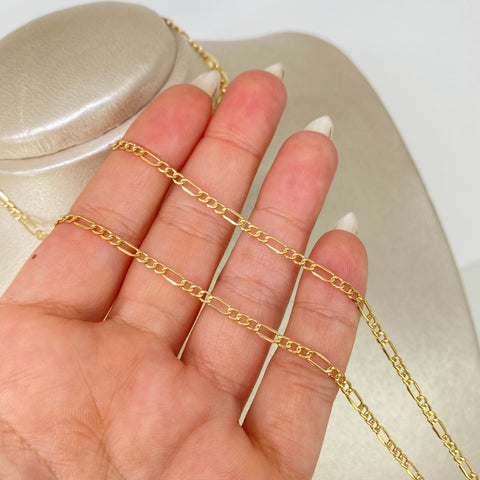 Cadena ● Tres Por Uno 3x1 Oro amarillo 18k 2,85 Gr / 2,7 mm / 50 Cm *