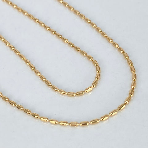 Cadena ● Barril Oro amarillo 18k +3 / 3,8 Gr / 1,1 mm / 50 Cm