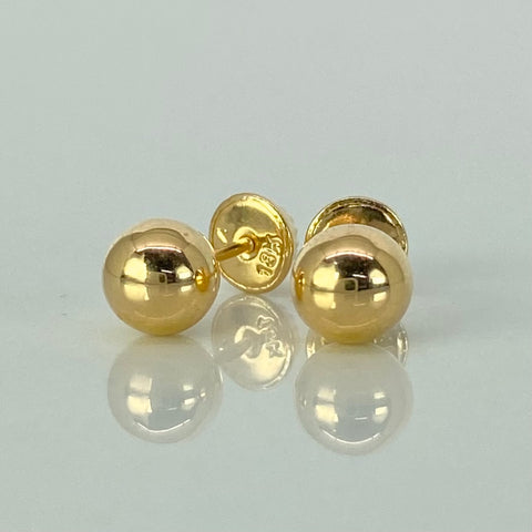 Topos Bola Lisa Oro amarillo 18k 0,7 Gr / 6 mm