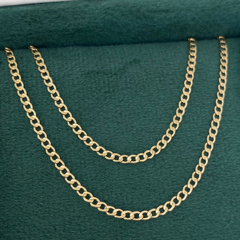 Cadena ● Cubana Oro amarillo 18k 1,72 Gr / 2 mm / 50 Cm