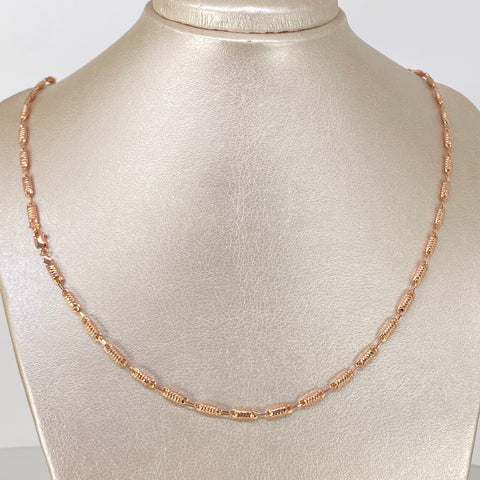 Cadena Eslabones Entorchados Oro rosa 18k 7,30 Gr / 3,3 mm / 60 Cm