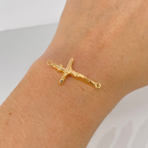 Herraje Cruz Cristo Oro amarillo 1,05 Gr / 3,2 Cm †