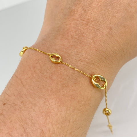 Pulso ● Aro Seguido GC Italy Oro amarillo 18k +3 / 2,15 Gr / 1 mm / 17 Cm *