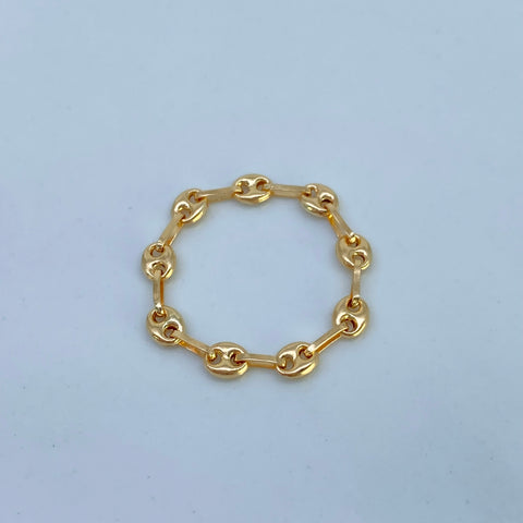 Anillo GC 9 Eslabones Oro amarillo 18k / Talla 5 1/2 Hasta 71/2 / 0,65 Gr / 3,3 mm